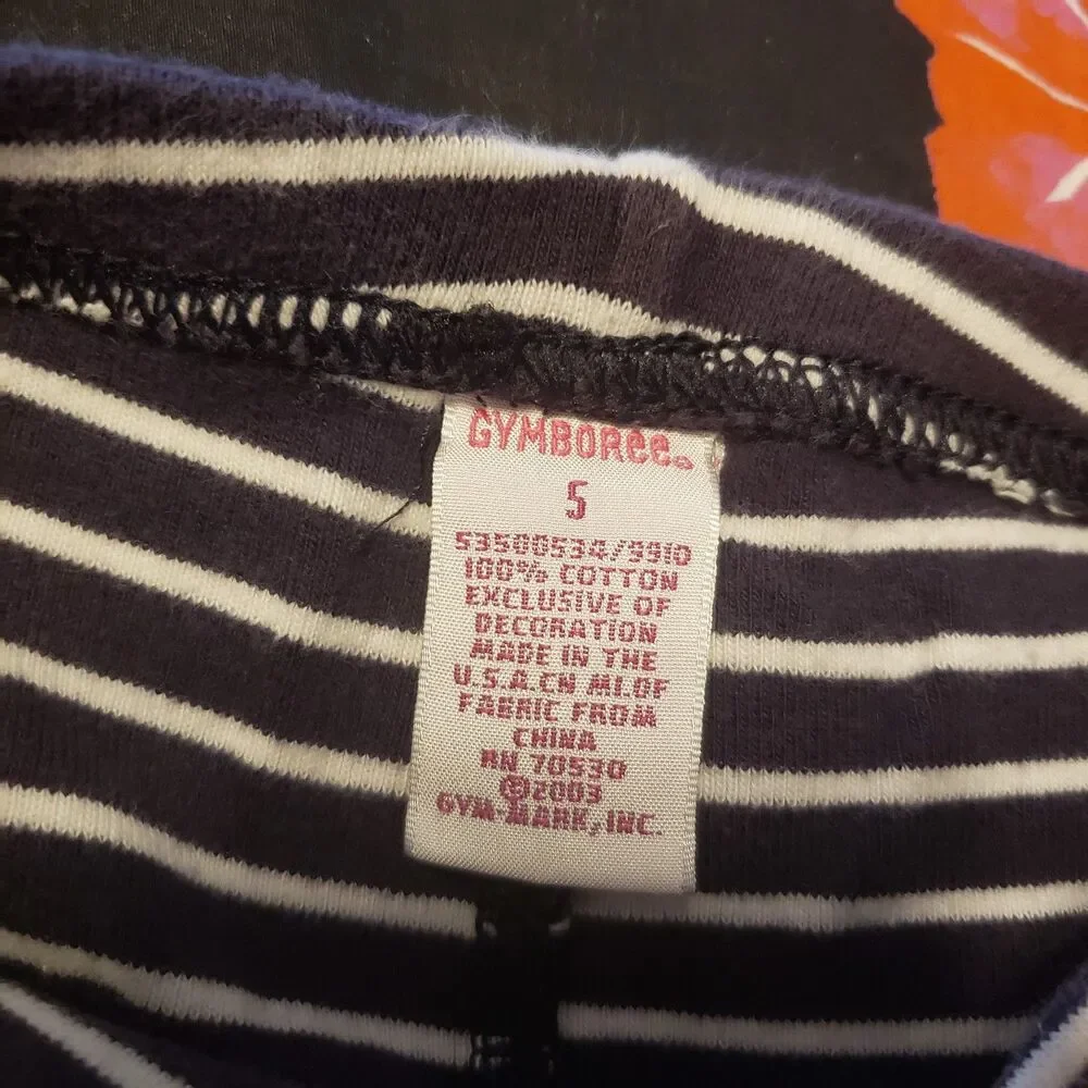 Gymboree Lot of 2 Leggings Whale Watching Line Size 5 Nautical Beach Vacay
